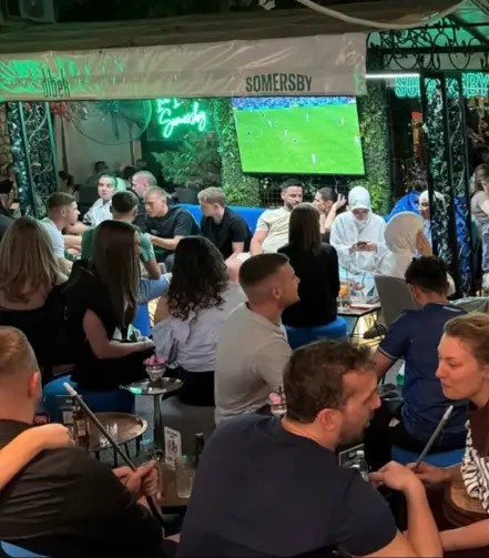 Football night on the big screen at Dibek